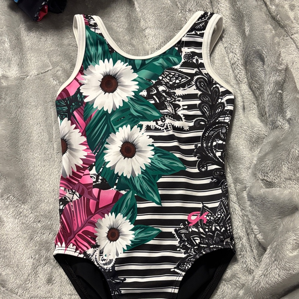 Floral Striped leotard